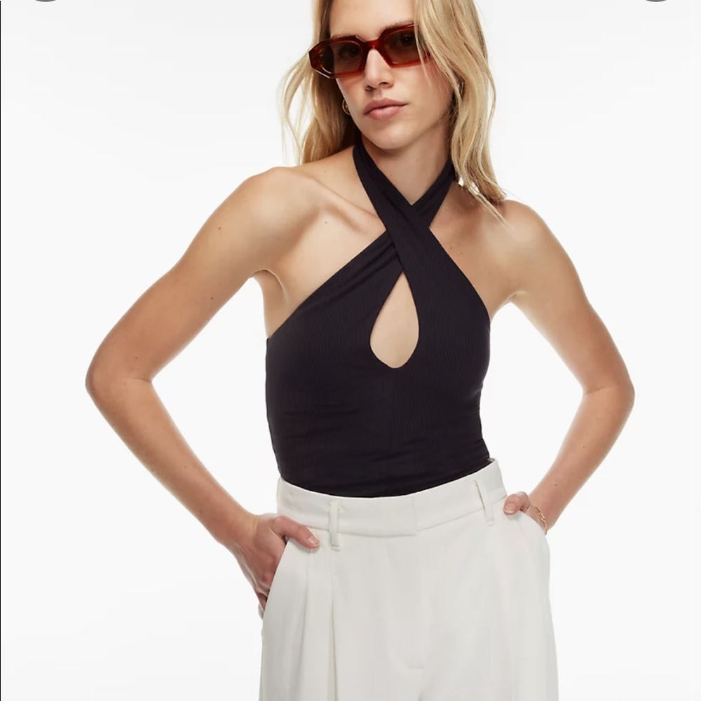 NWT Aritzia Wilfred Bay Top Black XS